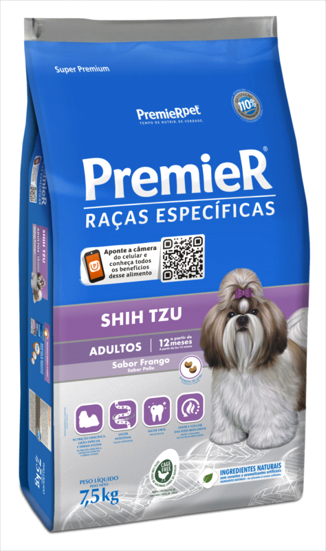 Ração Premier Shih Tzu Adultos Frango Raças Específicas 2,5 kg