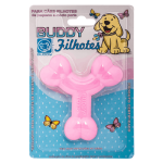 Brinquedo Mordedor Ossinho Filhotes Buddy Toys Rosa Único