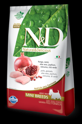Ração N&D Prime Cães Adultos Mini Frango e Romã 10kg