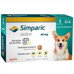 Antipulgas Simparic 40 mg para cães 10,1 a 20 kg 1 comprimido - Zoetis