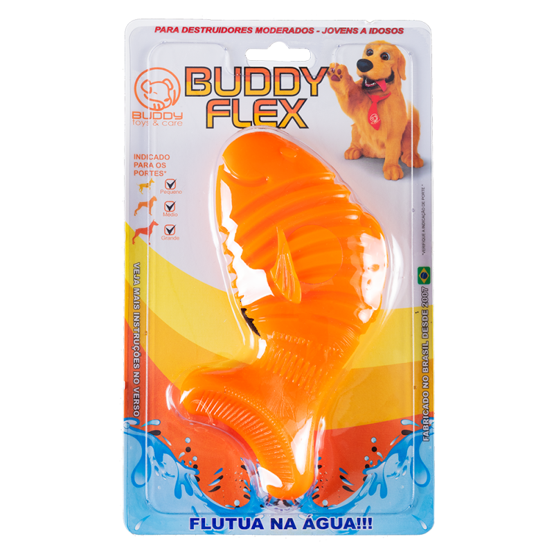 Brinquedo Peixe Nylon Flex Buddy Toys Único