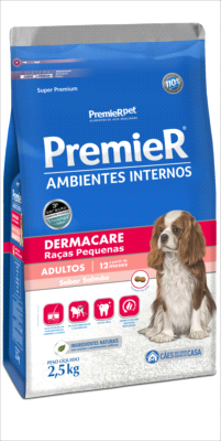 Ração Premier Dermacare Ambientes Internos para Cães Adultos de Raças Pequenas 2,5kg
