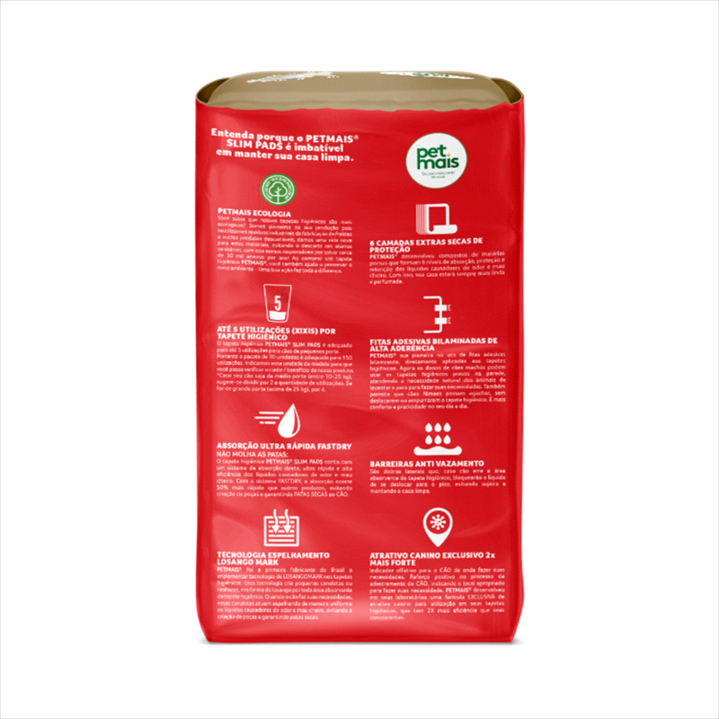 Tapete Higiênico Petmais Slim Pads para Cães 6 unidades - Imagem 2