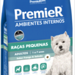 Ração Premier Ambientes Internos para Cães Adultos Sabor Frango e Salmão 1kg