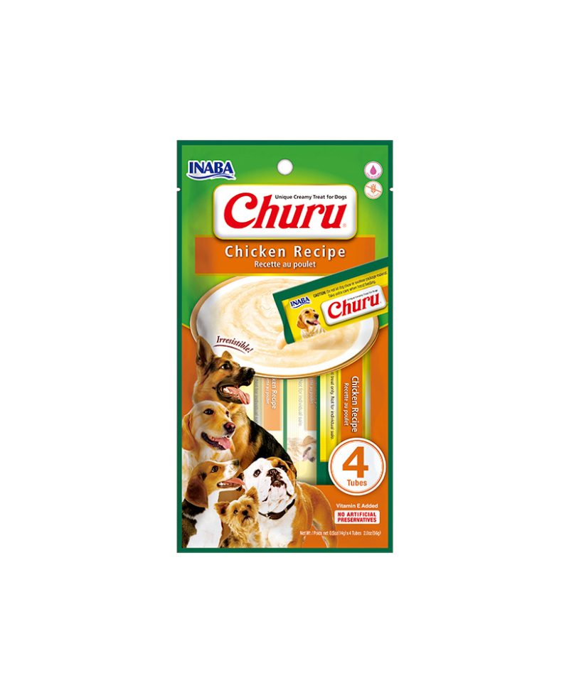 Purê Churu Dog Sabor Frango para Cães 56 g