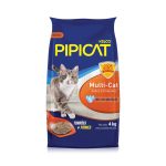 Areia Higiênica Pipicat Multicat para Gatos 4kg