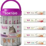 Petisco para Gato Truly Creamy Cremoso Pote 30 Tubetes 100% Variado 5 Sabores - Sabor Sortido - 14gr x 30 420gr