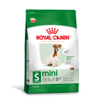Ração Seca Royal Canin Mini Adult 8+ para Cães Adultos de Porte Pequeno com 8 Anos ou mais - 7,5 Kg